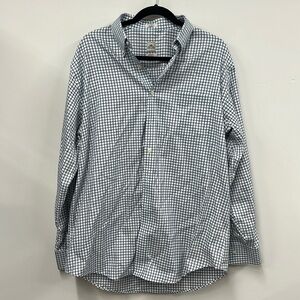 Peter Millar long sleeve blue white long sleeve button down cotton shirt L